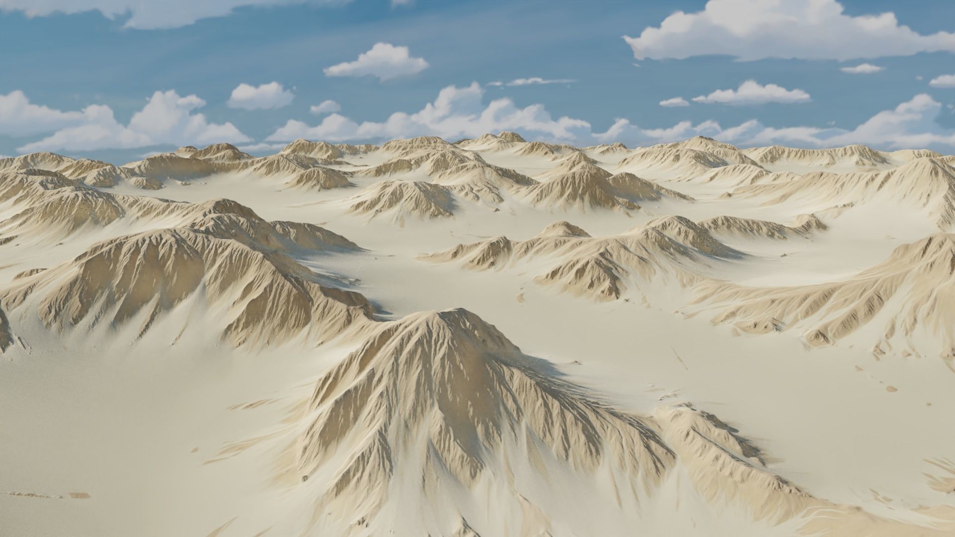 large Mountainous Terrain 8k with Element3D model Free 3D model_3