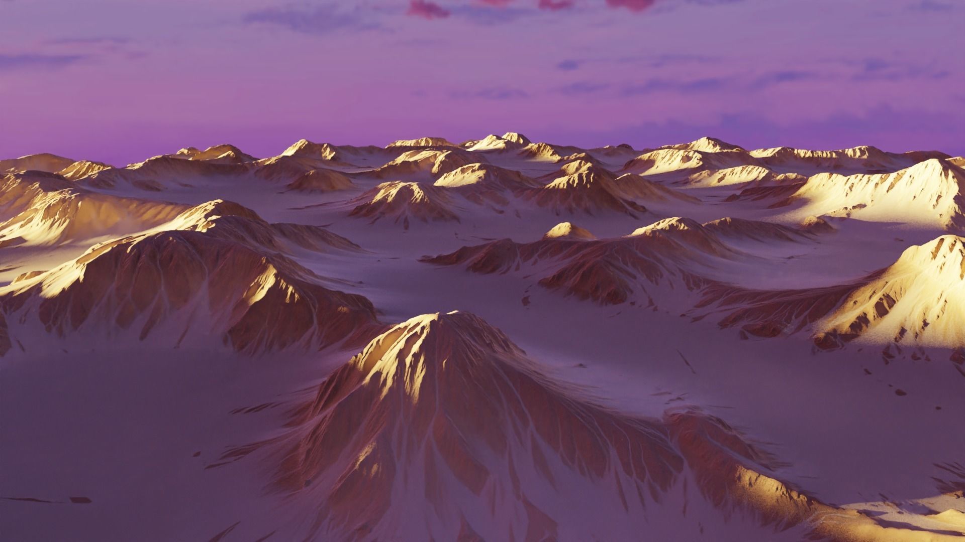 large Mountainous Terrain 8k with Element3D model Free 3D model_2