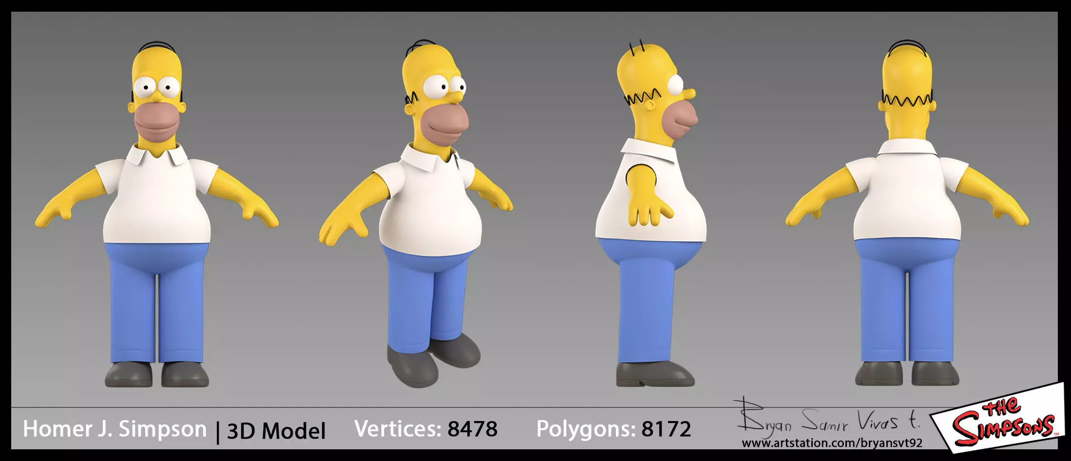 Homer Simpson 3D Model 3D model_0