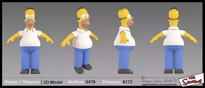 Homer Simpson 3D Model 3D model