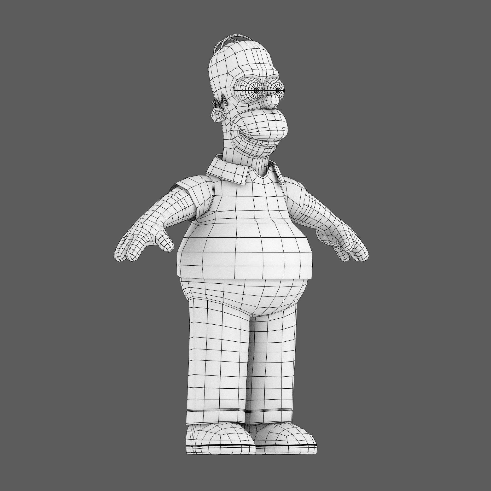 Homer Simpson 3D Model 3D model_8