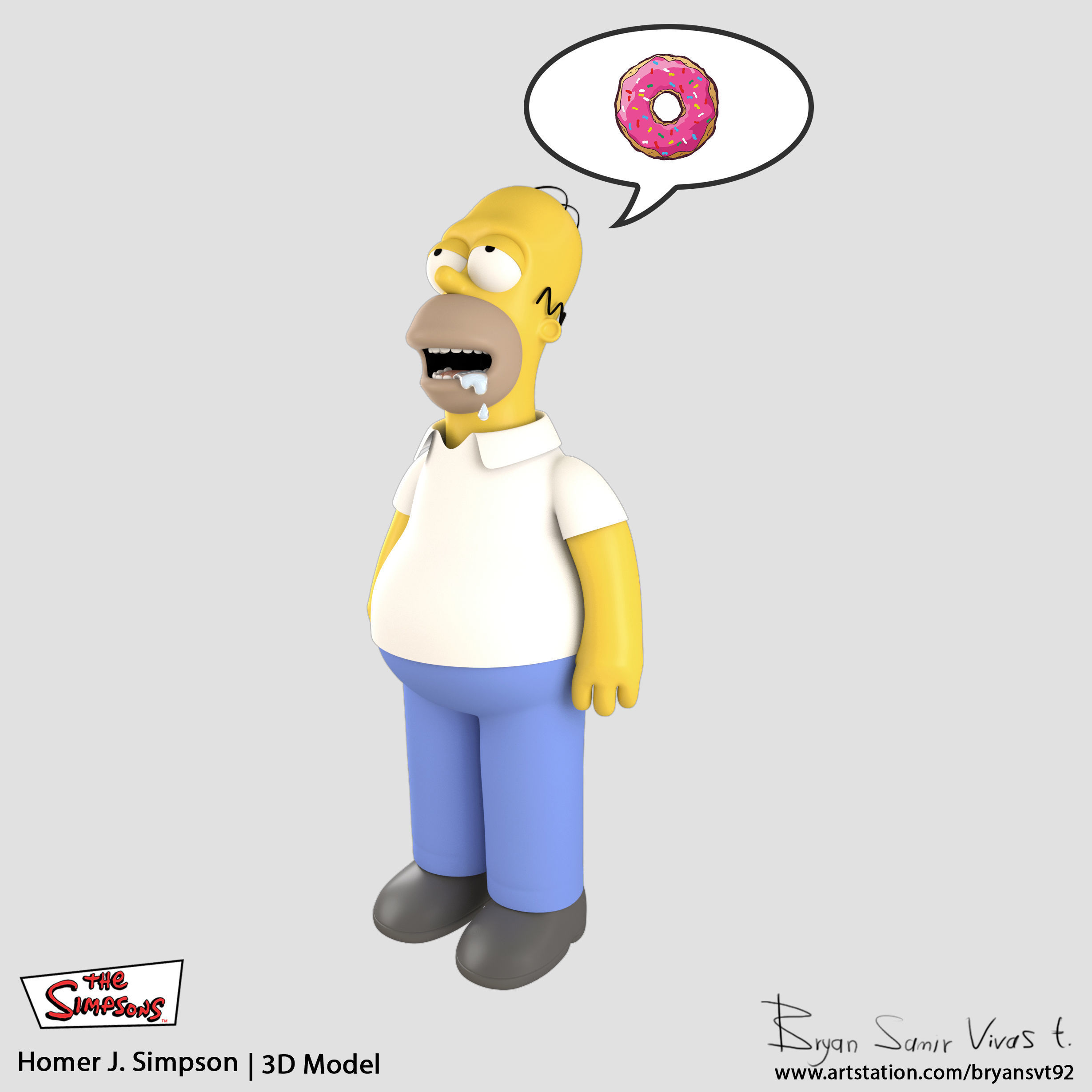 Homer Simpson 3D Model 3D model_1