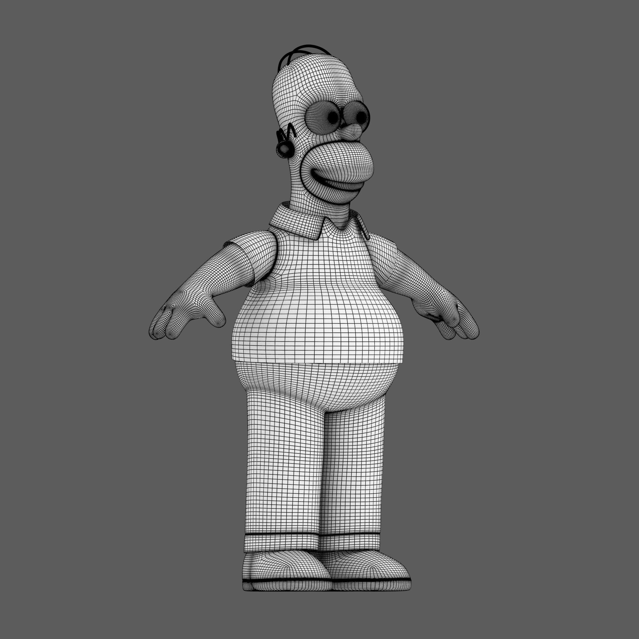 Homer Simpson 3D Model 3D model_9