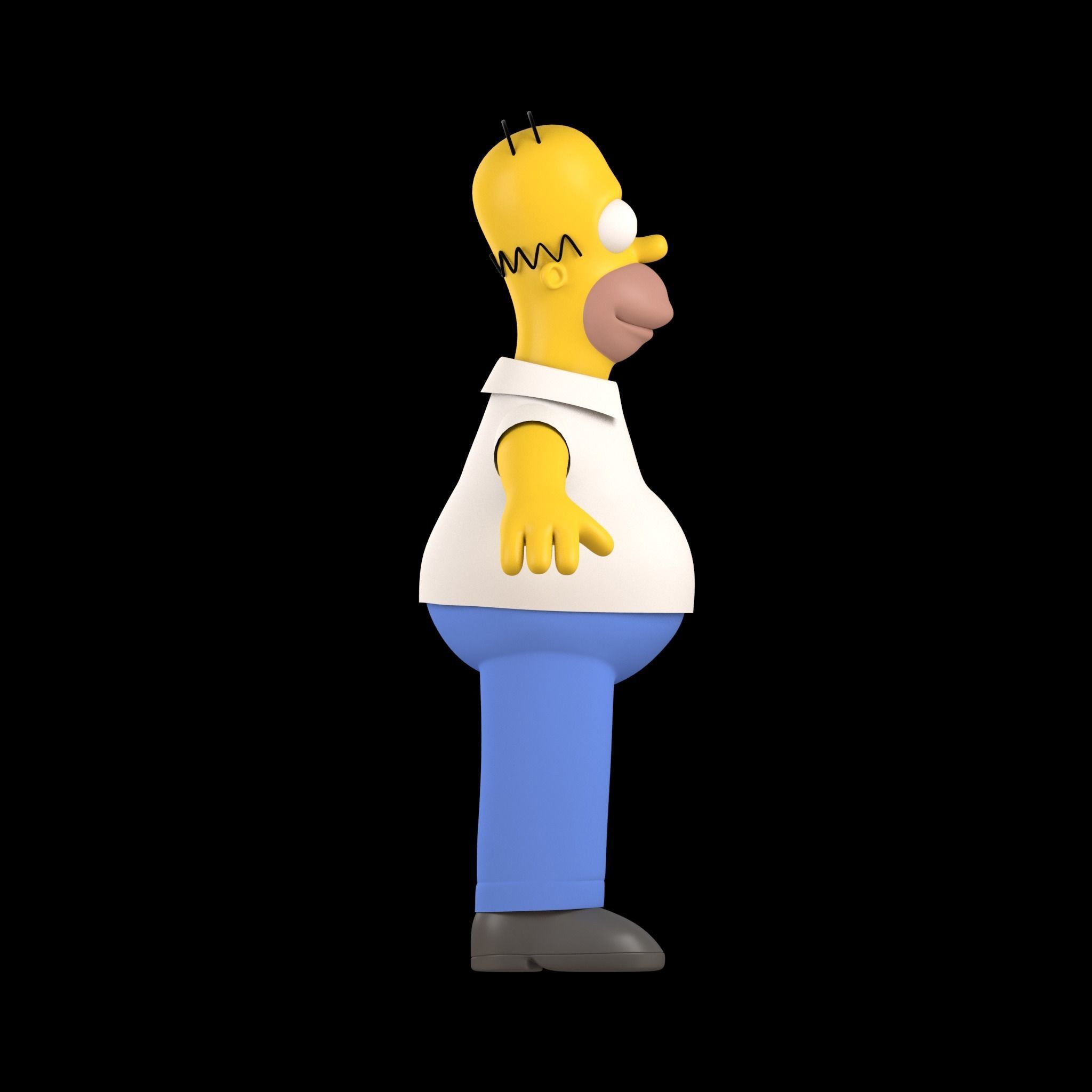 Homer Simpson 3D Model 3D model_4