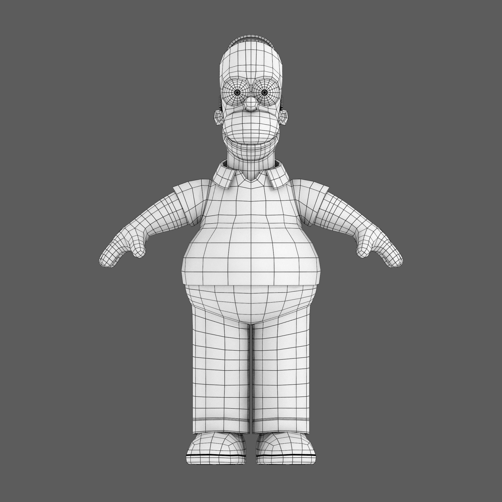 Homer Simpson 3D Model 3D model_6