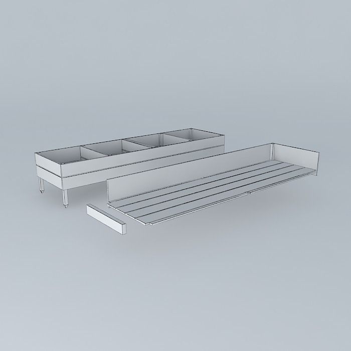 Garden Cold Frame Flower Box Free 3D model_4