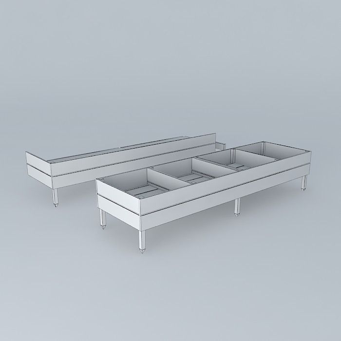 Garden Cold Frame Flower Box Free 3D model_3