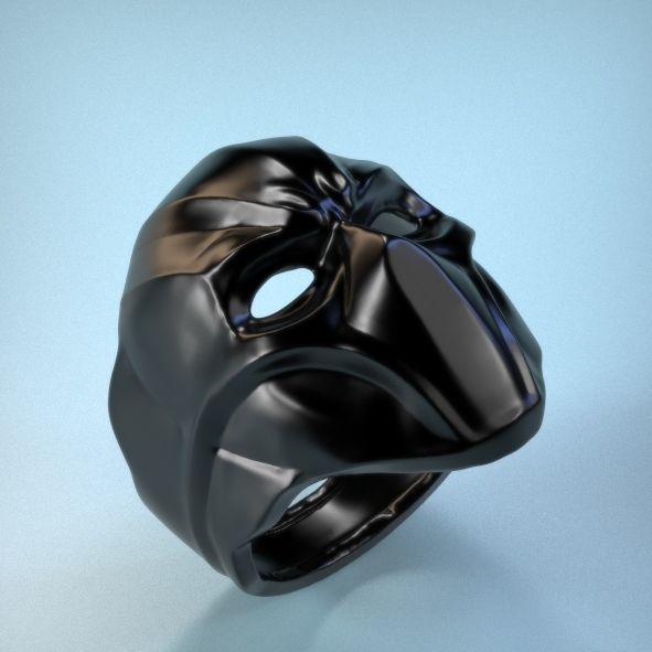 helmet ring Silver Gold  Print 3D print model_3