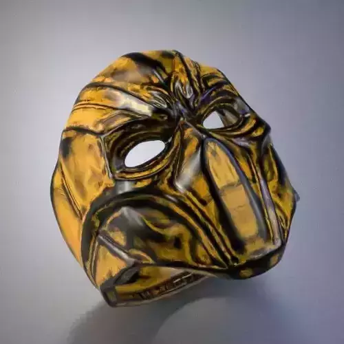 helmet ring Silver Gold  Print