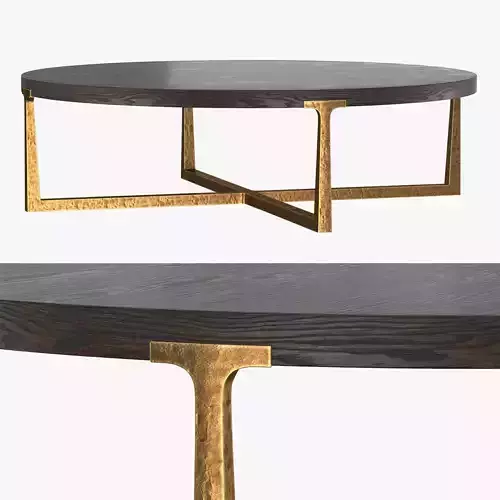 T-BRACE ROUND COFFEE TABLE 55