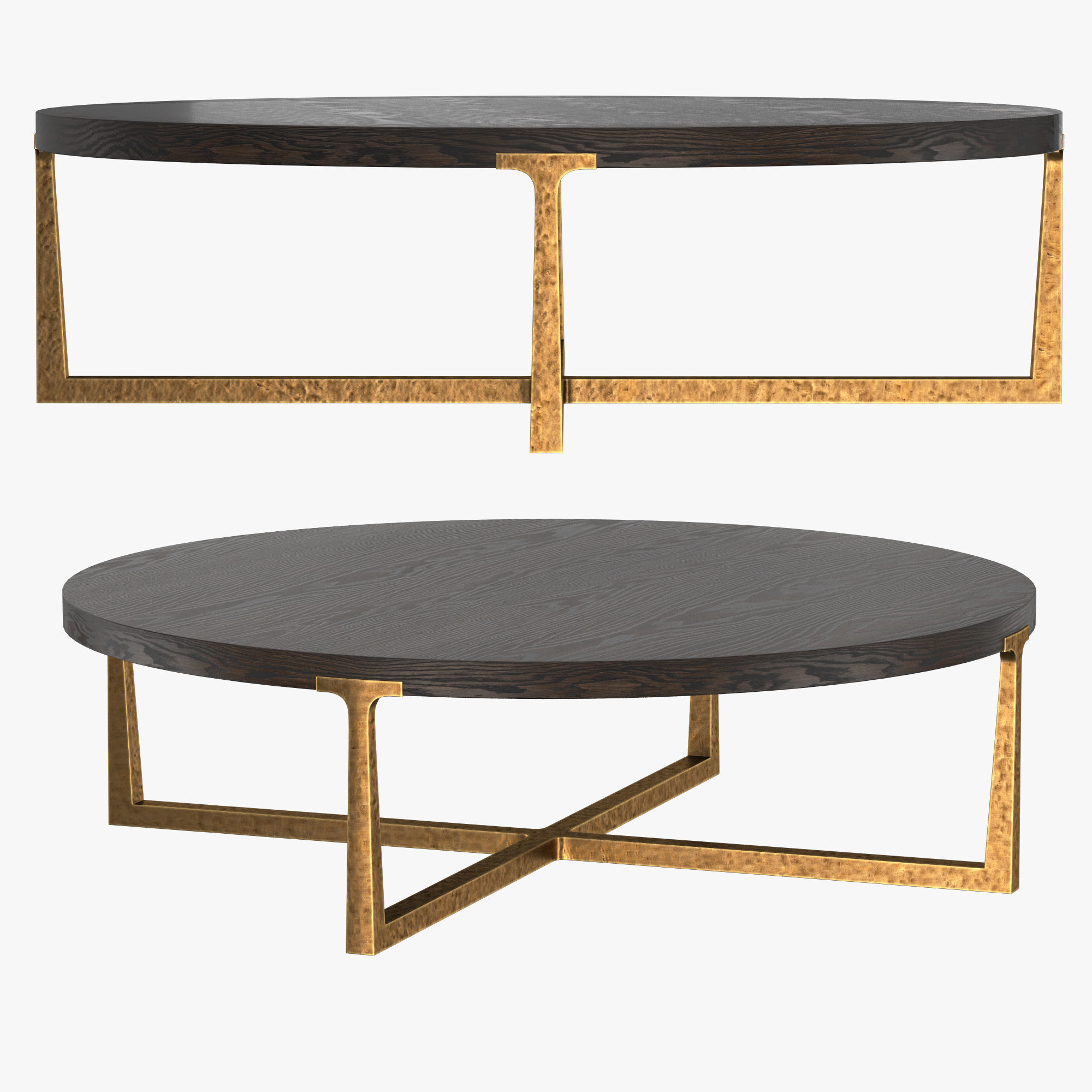 T-BRACE ROUND COFFEE TABLE 55 3D model_1