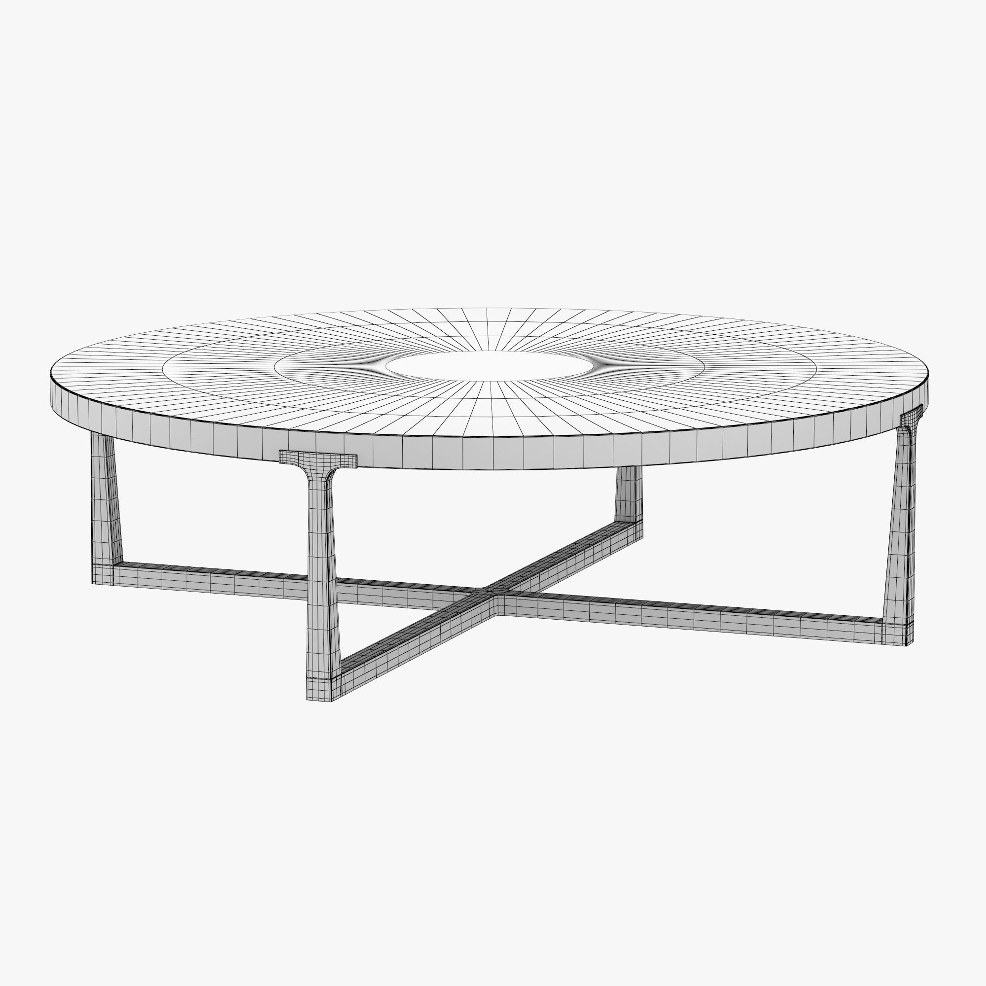 T-BRACE ROUND COFFEE TABLE 55 3D model_5