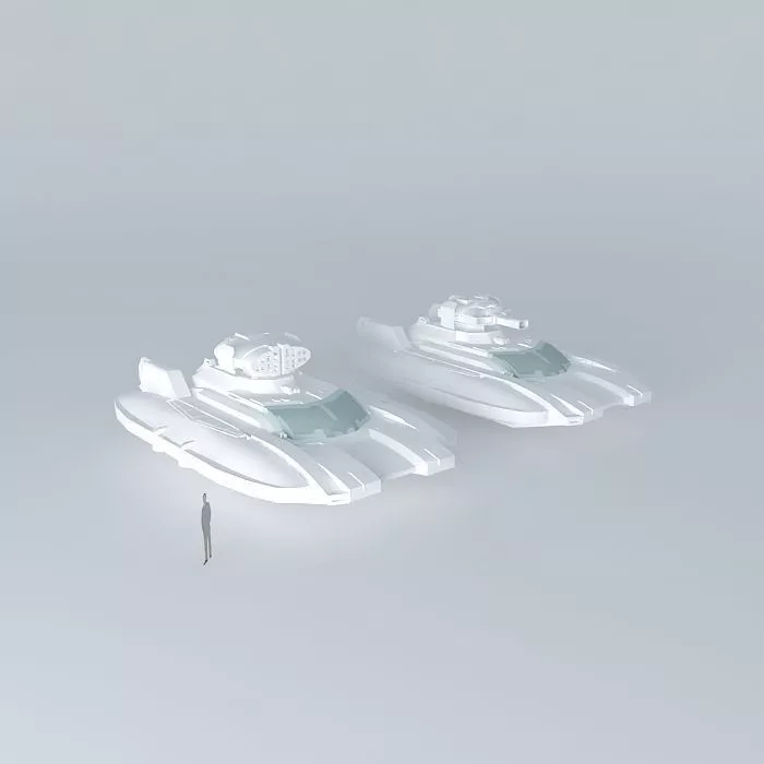 Skimmer Hover Assault Craft Free 3D model