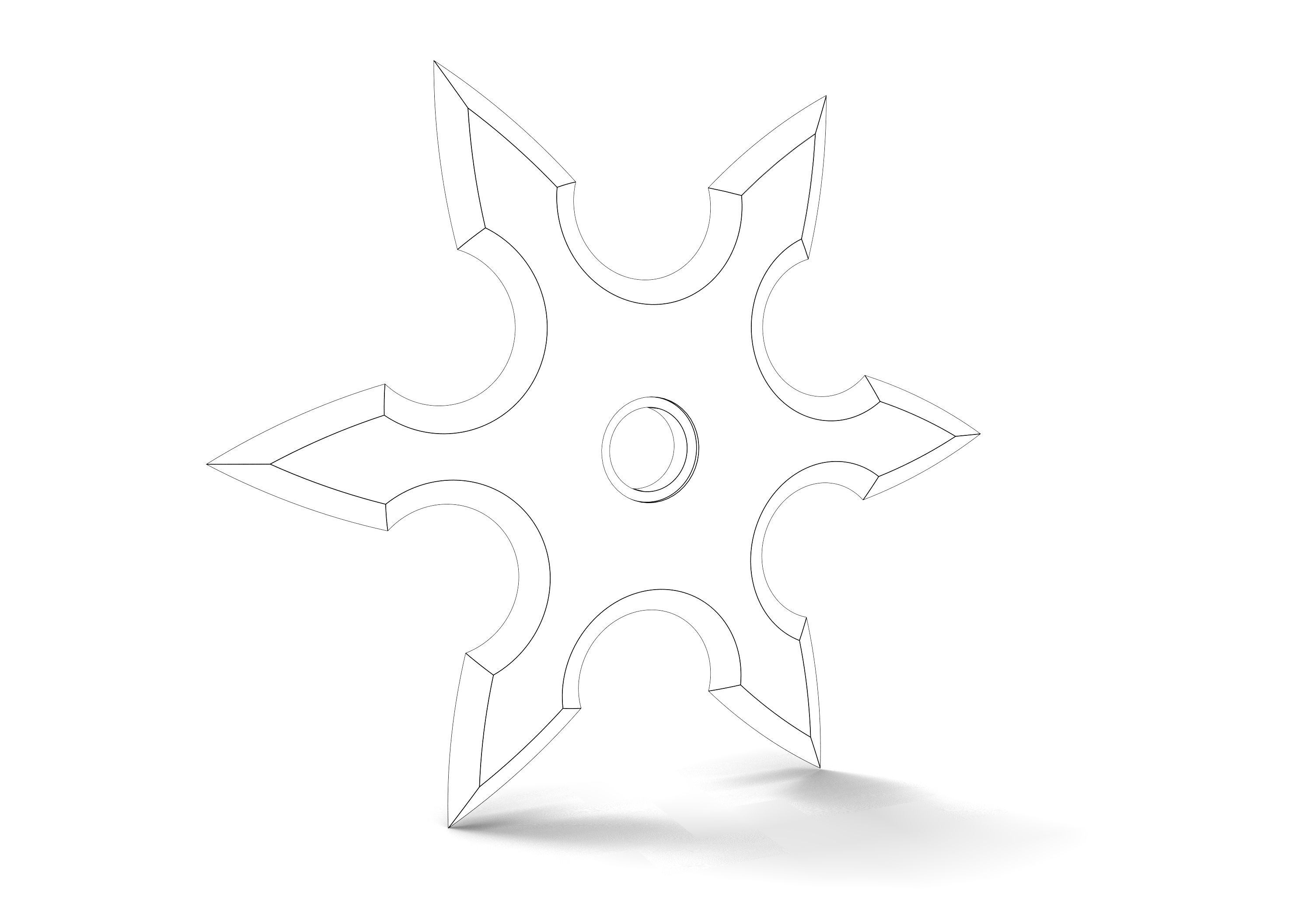 Ninja Shuriken 3D model_1
