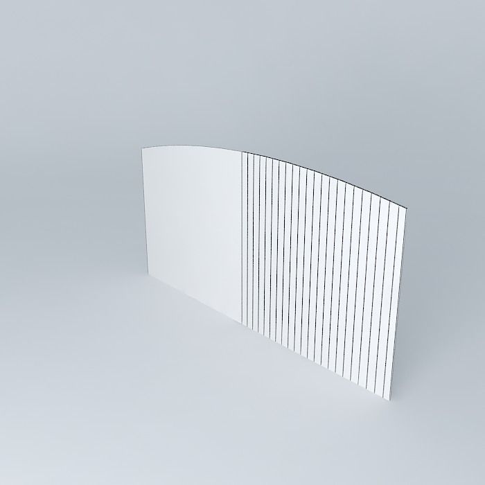 Portail wood gate Free 3D model_4