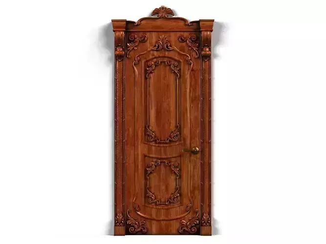 Door0006 ornate wooden door