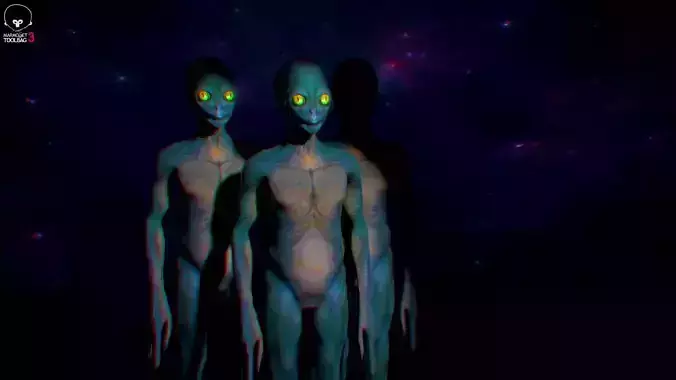 Reptilian - Annunaki-  Rigged  Low-poly 3D model