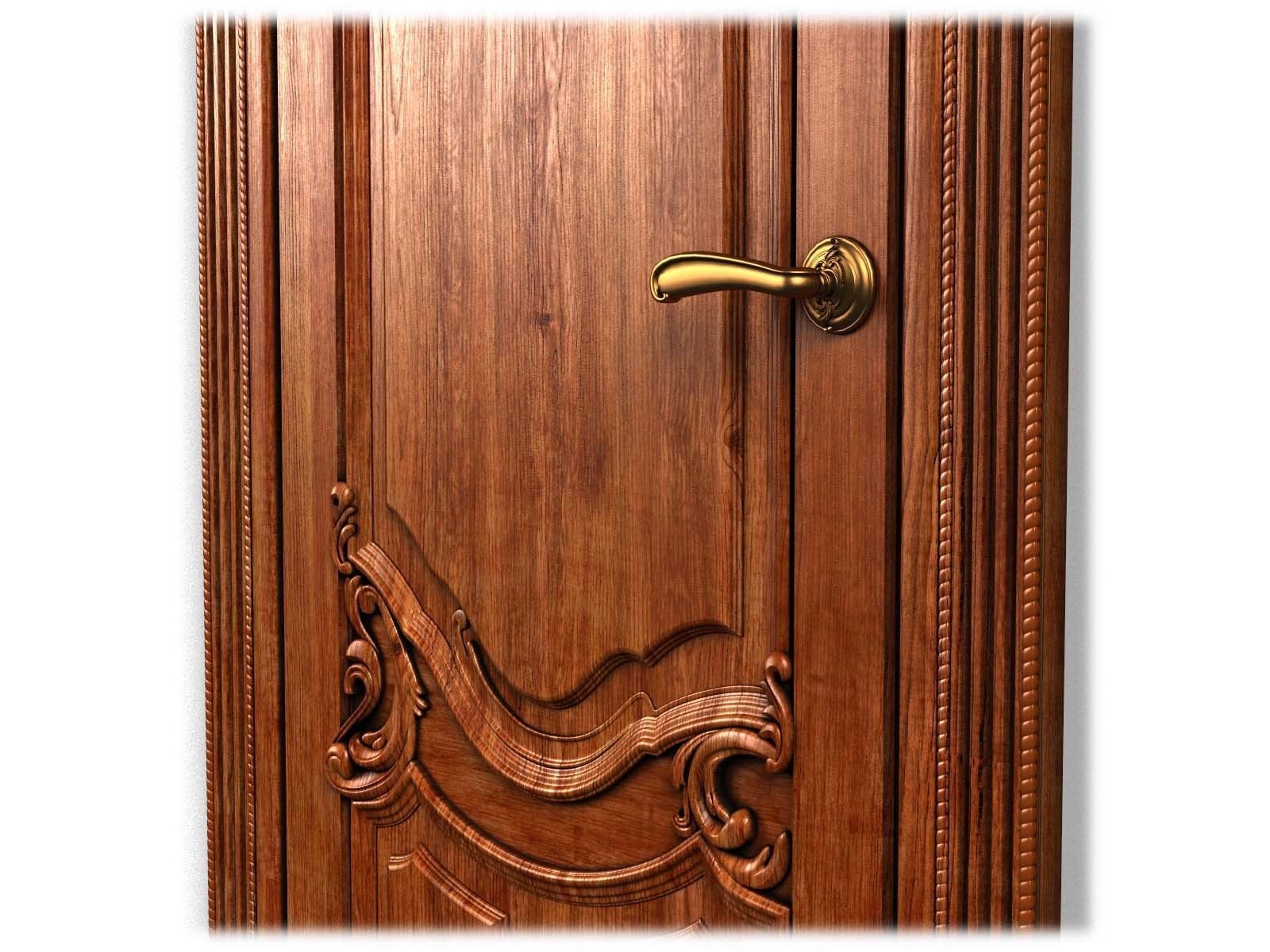 Door0007 door with ornate carvings 3D model_9