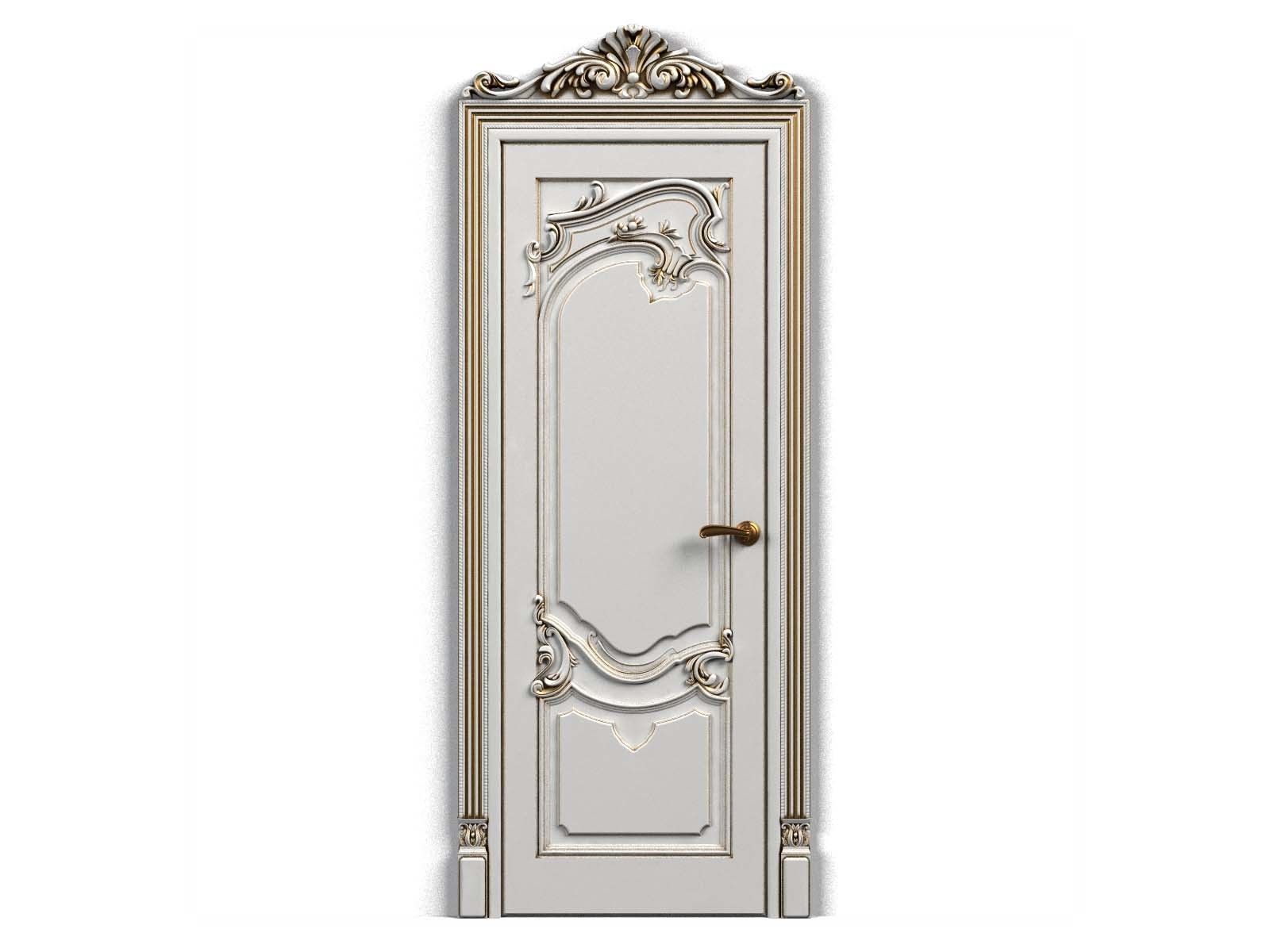 Door0007 door with ornate carvings 3D model_1