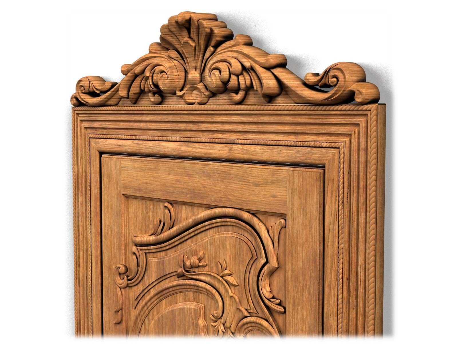 Door0007 door with ornate carvings 3D model_7