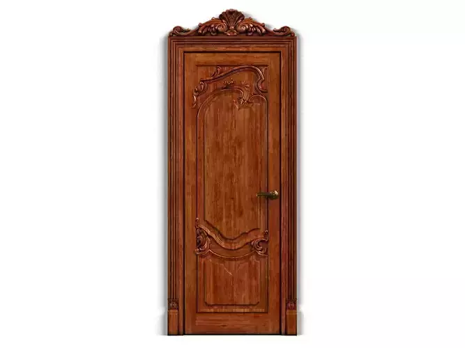 Door0007 door with ornate carvings