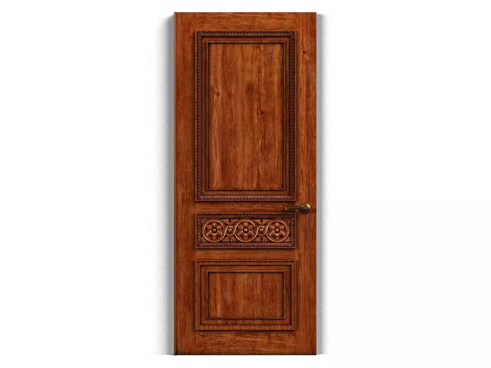 Door0010 carved wooden door with ornate carvings 3D model_0