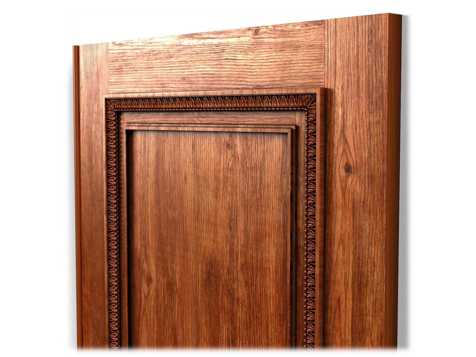 Door0010 carved wooden door with ornate carvings 3D model_6
