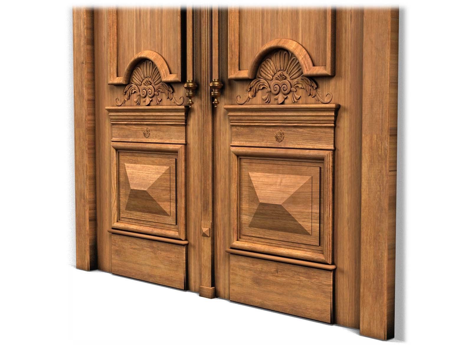 Door0011 ornate wooden door 3D model_13
