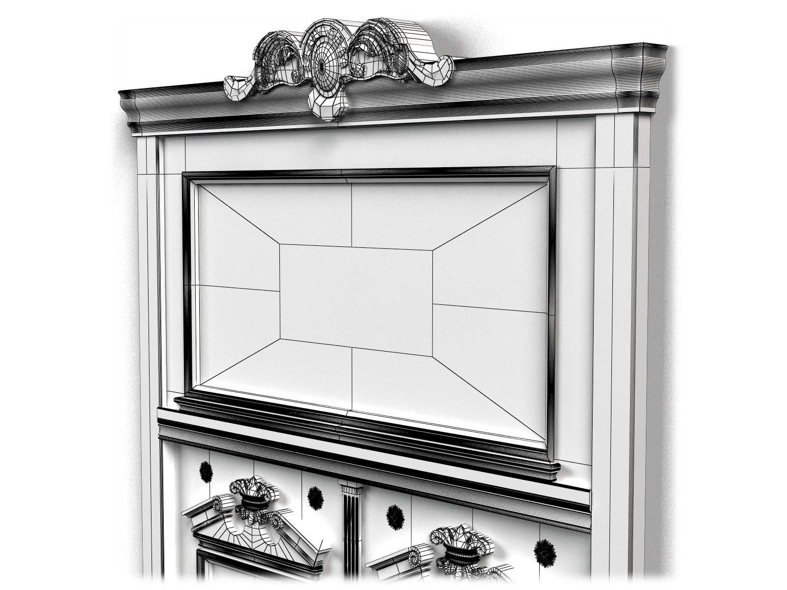 Door0011 ornate wooden door 3D model_8