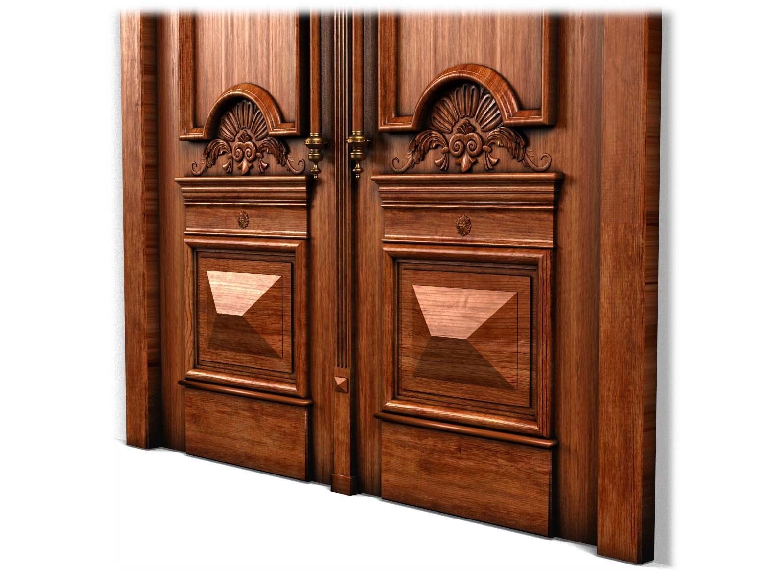 Door0011 ornate wooden door 3D model_12