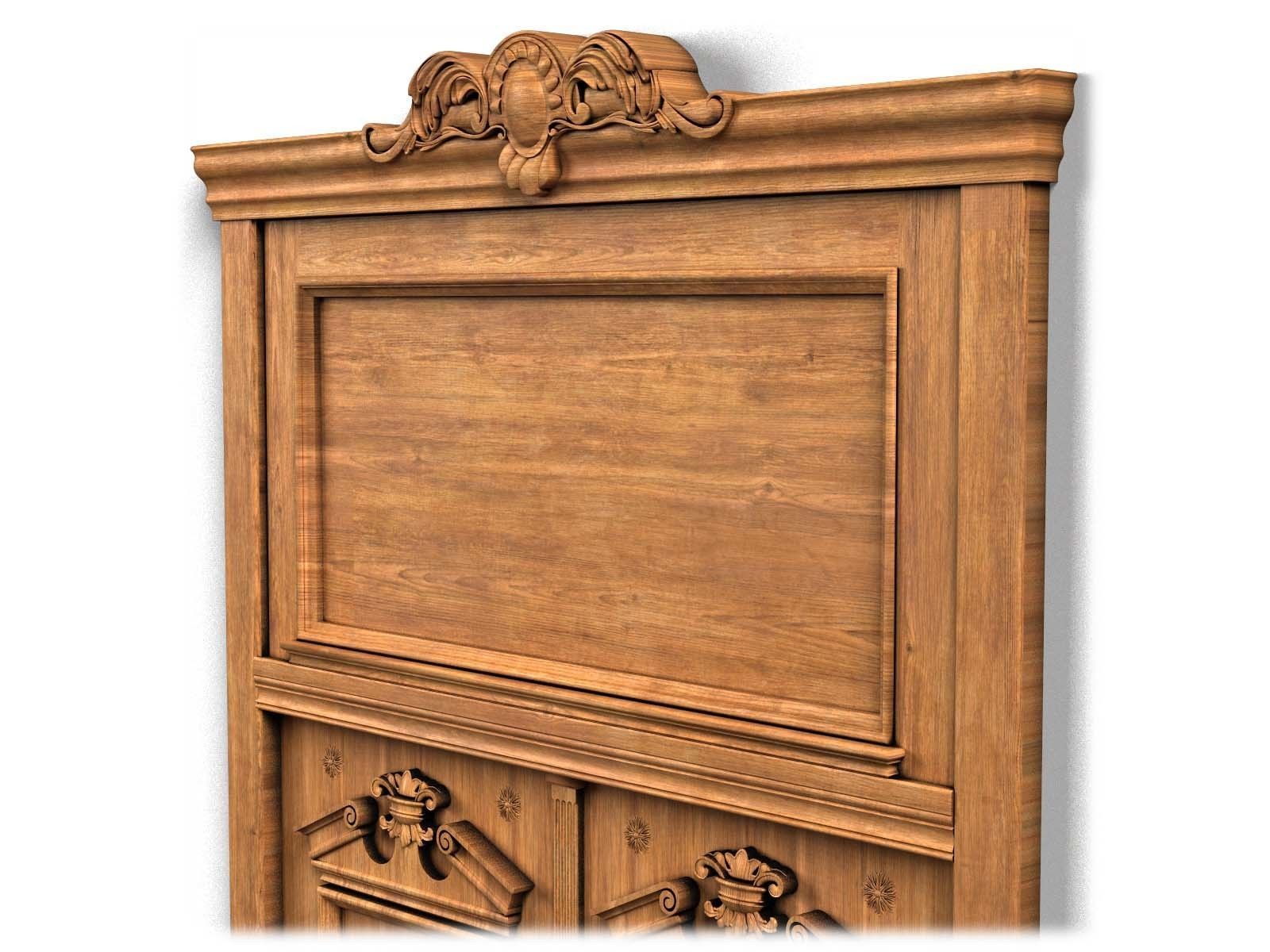 Door0011 ornate wooden door 3D model_7