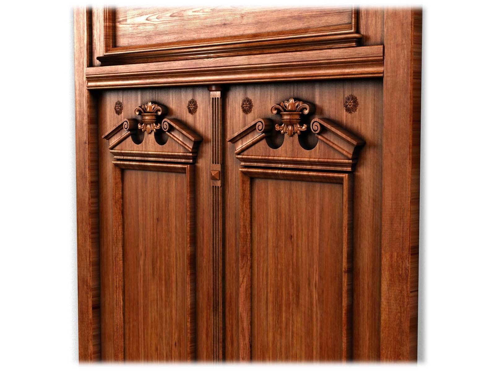 Door0011 ornate wooden door 3D model_9