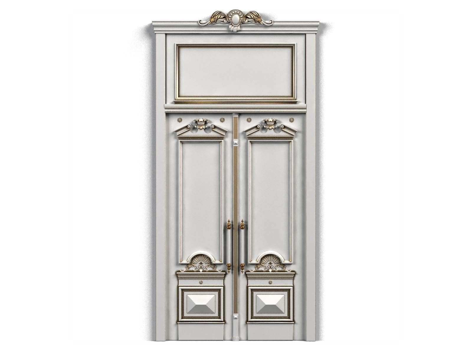 Door0011 ornate wooden door 3D model_1