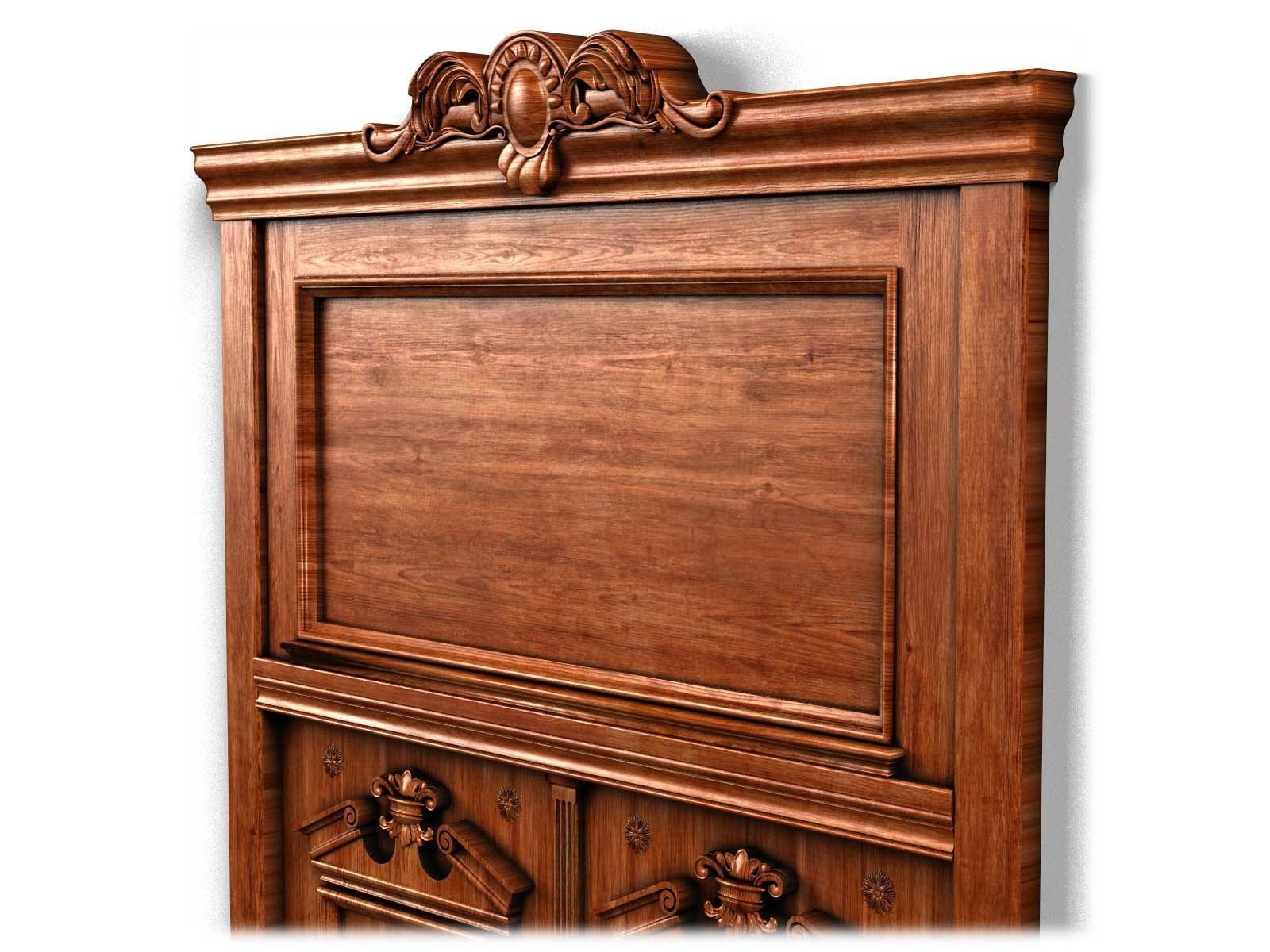 Door0011 ornate wooden door 3D model_6