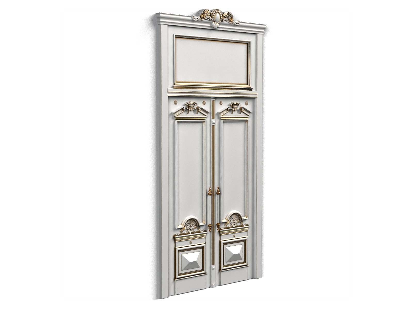 Door0011 ornate wooden door 3D model_4
