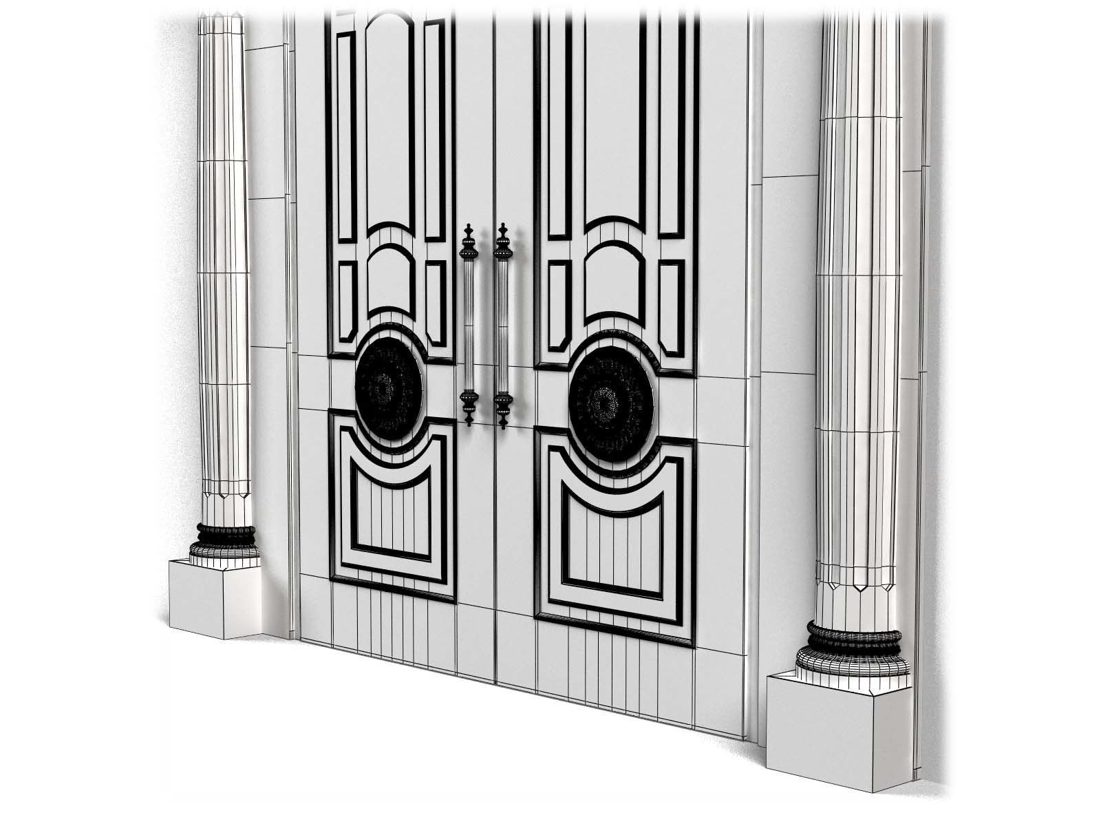 Door0012 wooden door with ornate carvings 3D model_14