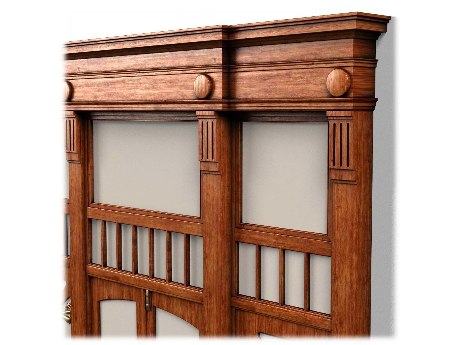 Door0015 wooden door with ornate carvings 3D model_6