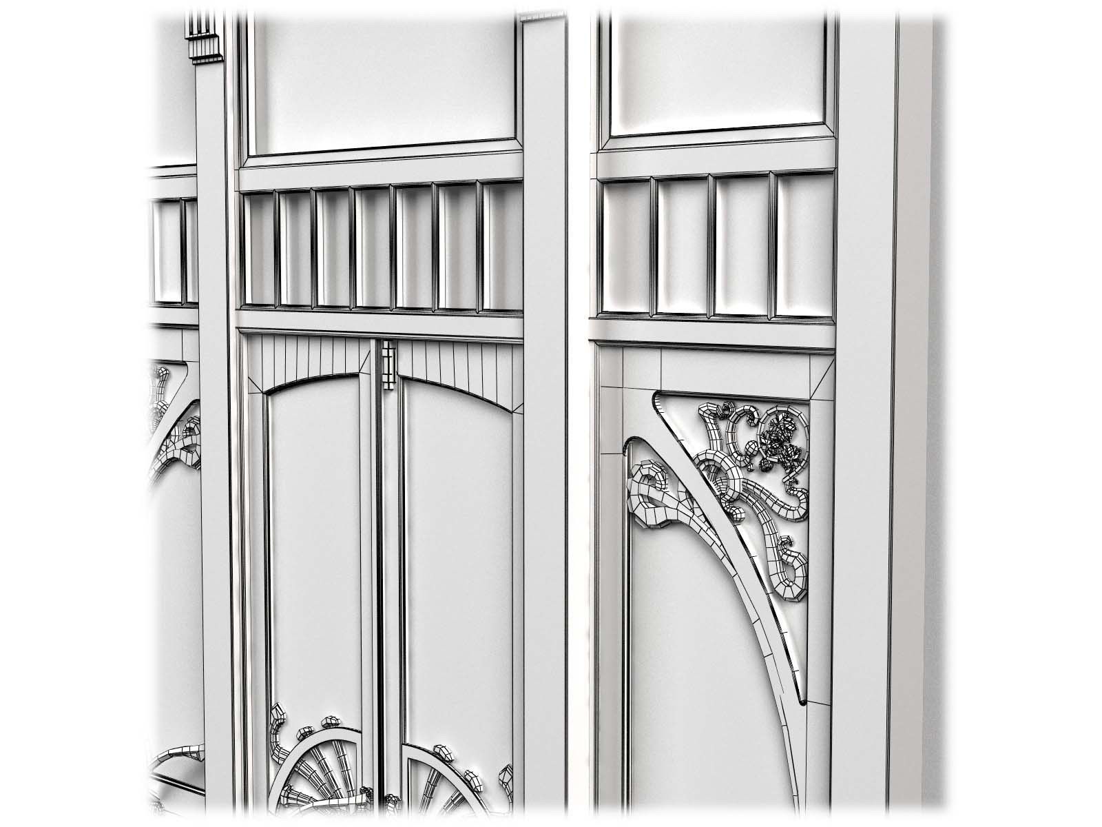 Door0015 wooden door with ornate carvings 3D model_11