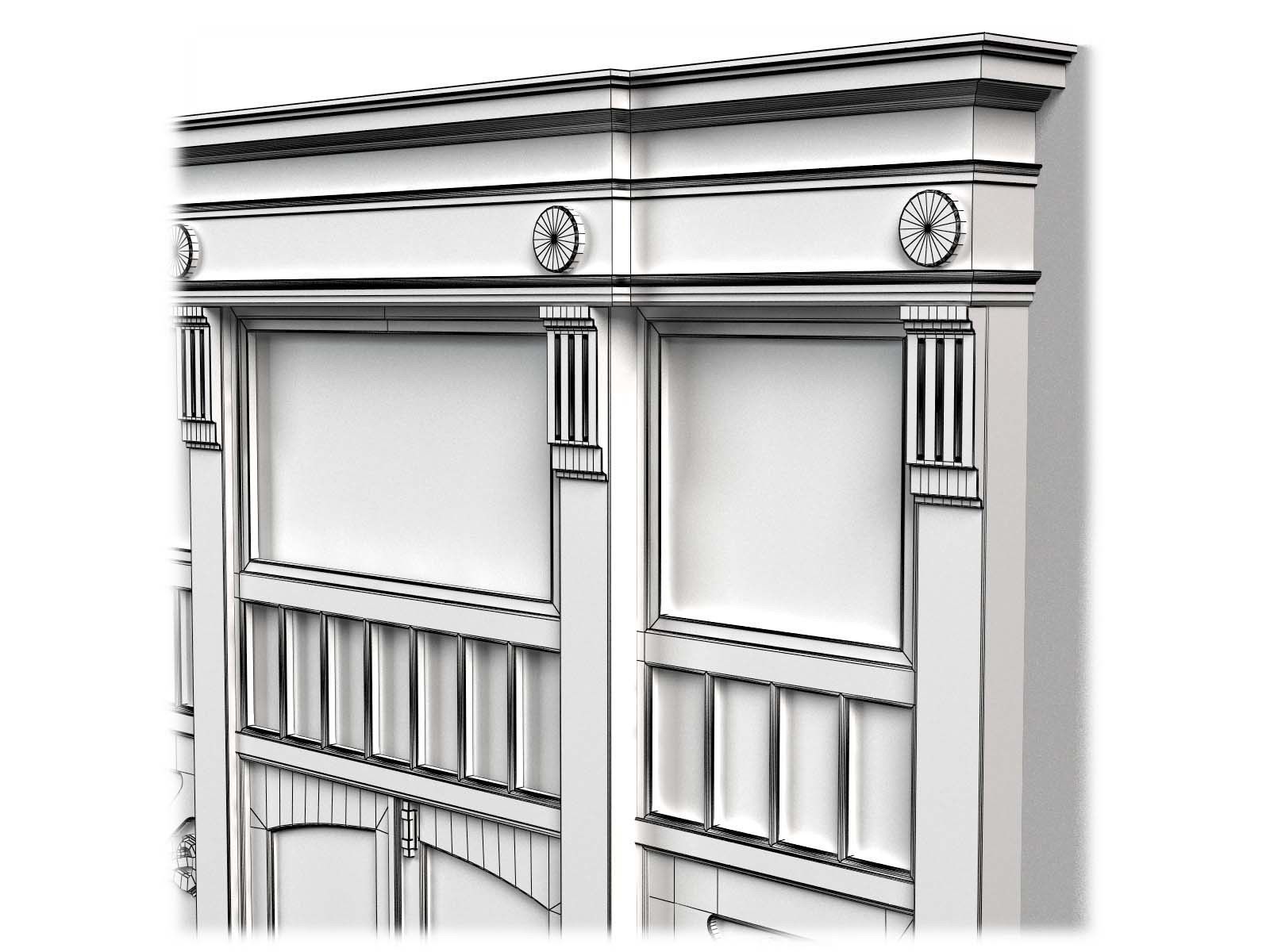 Door0015 wooden door with ornate carvings 3D model_8