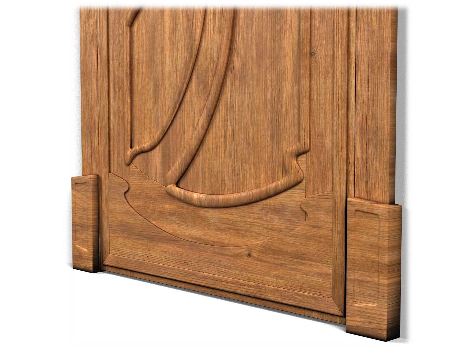 Door0017 wooden door with ornate design 3D model_13