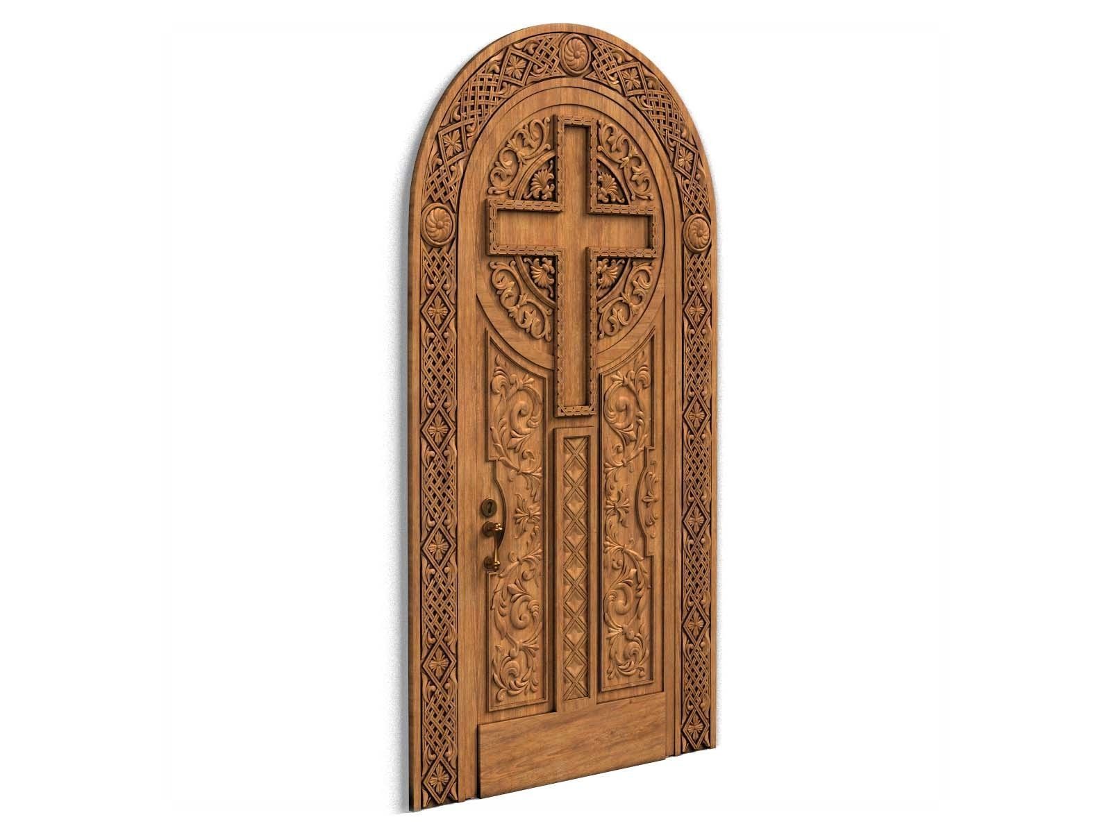 Door0020 christian cross door 3D model_5