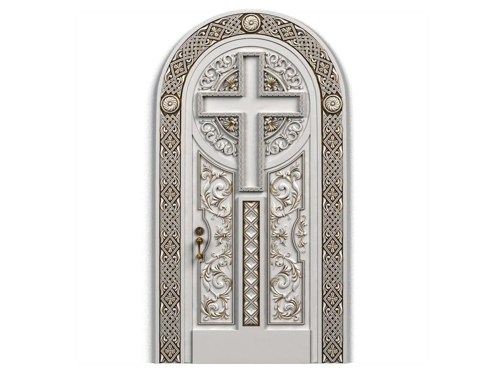 Door0020 christian cross door 3D model_1