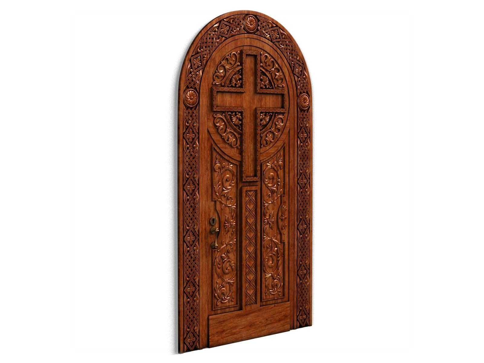 Door0020 christian cross door 3D model_3