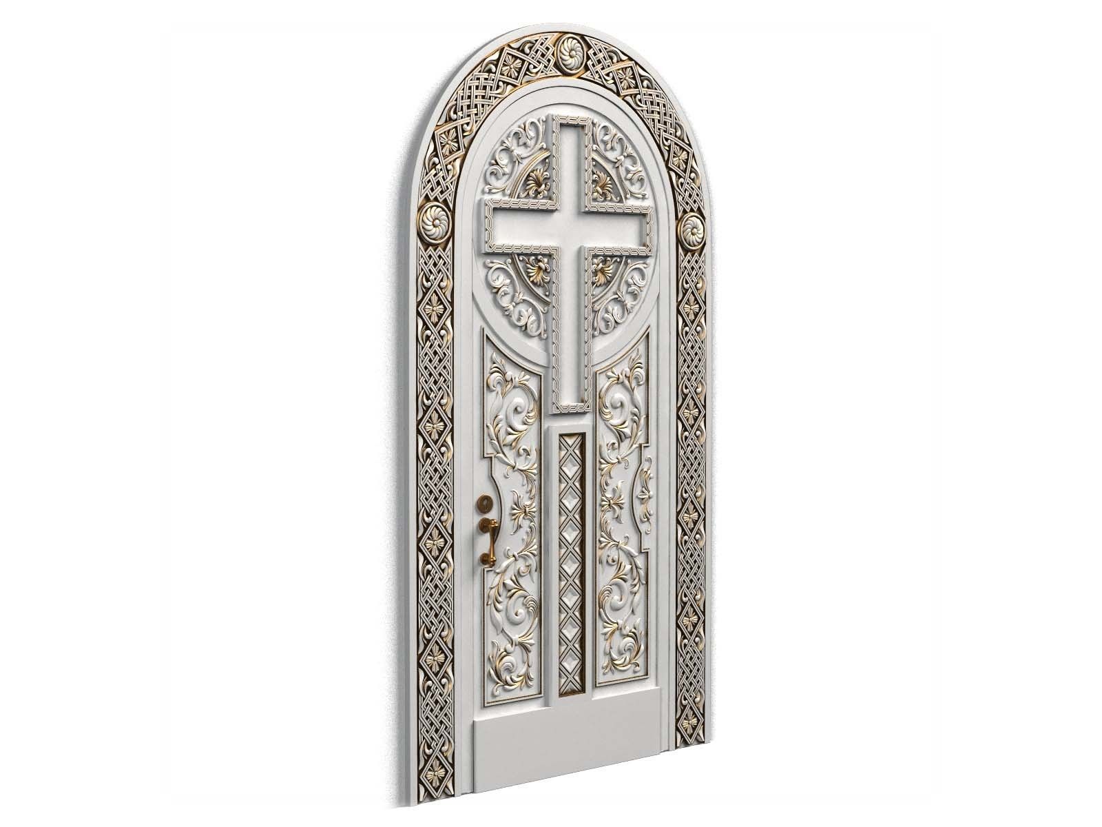 Door0020 christian cross door 3D model_4
