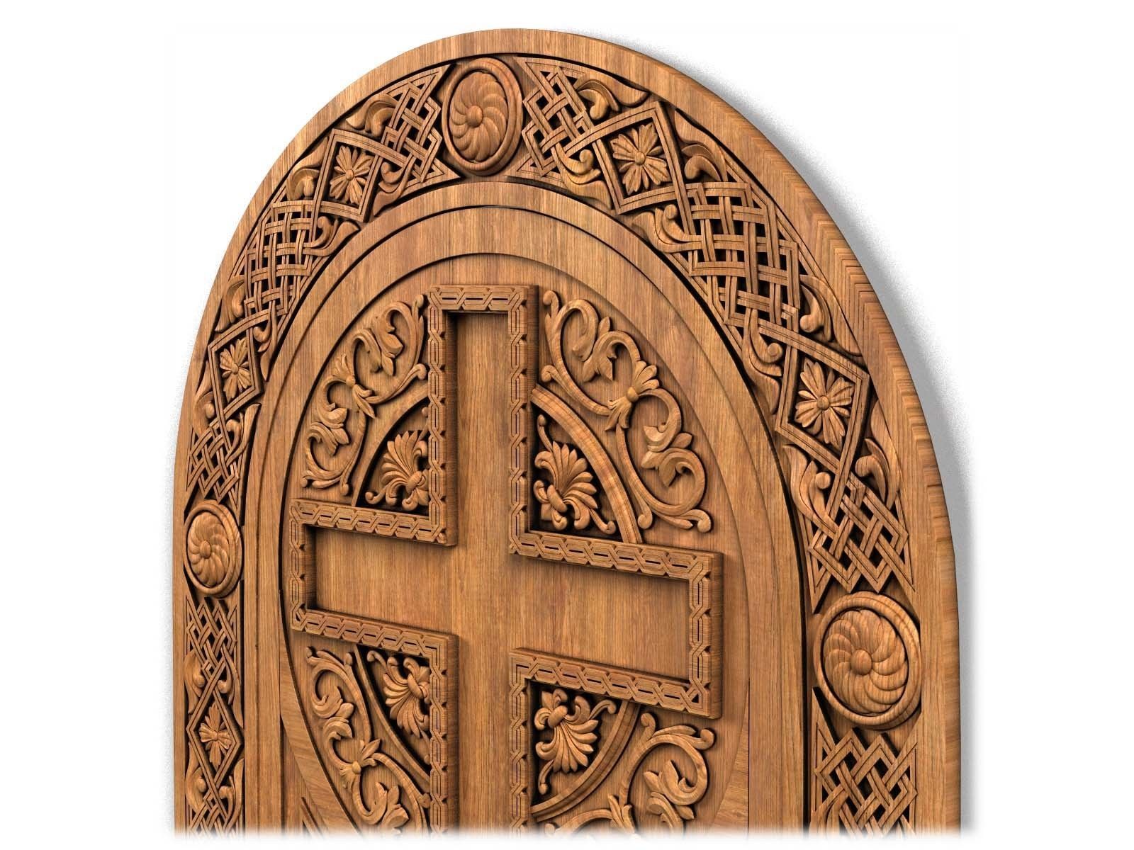 Door0020 christian cross door 3D model_7