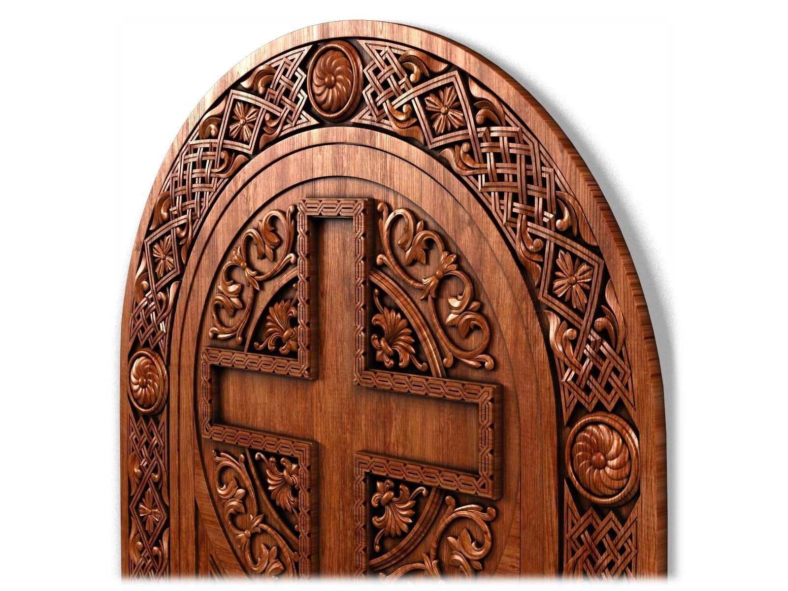 Door0020 christian cross door 3D model_6