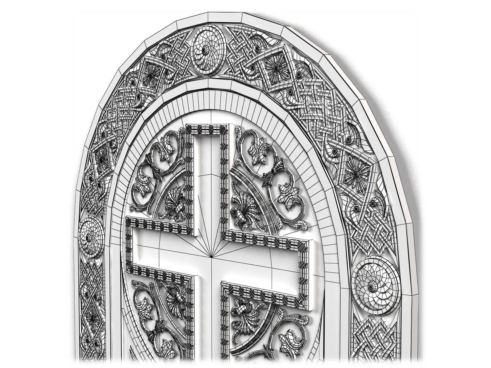 Door0020 christian cross door 3D model_8