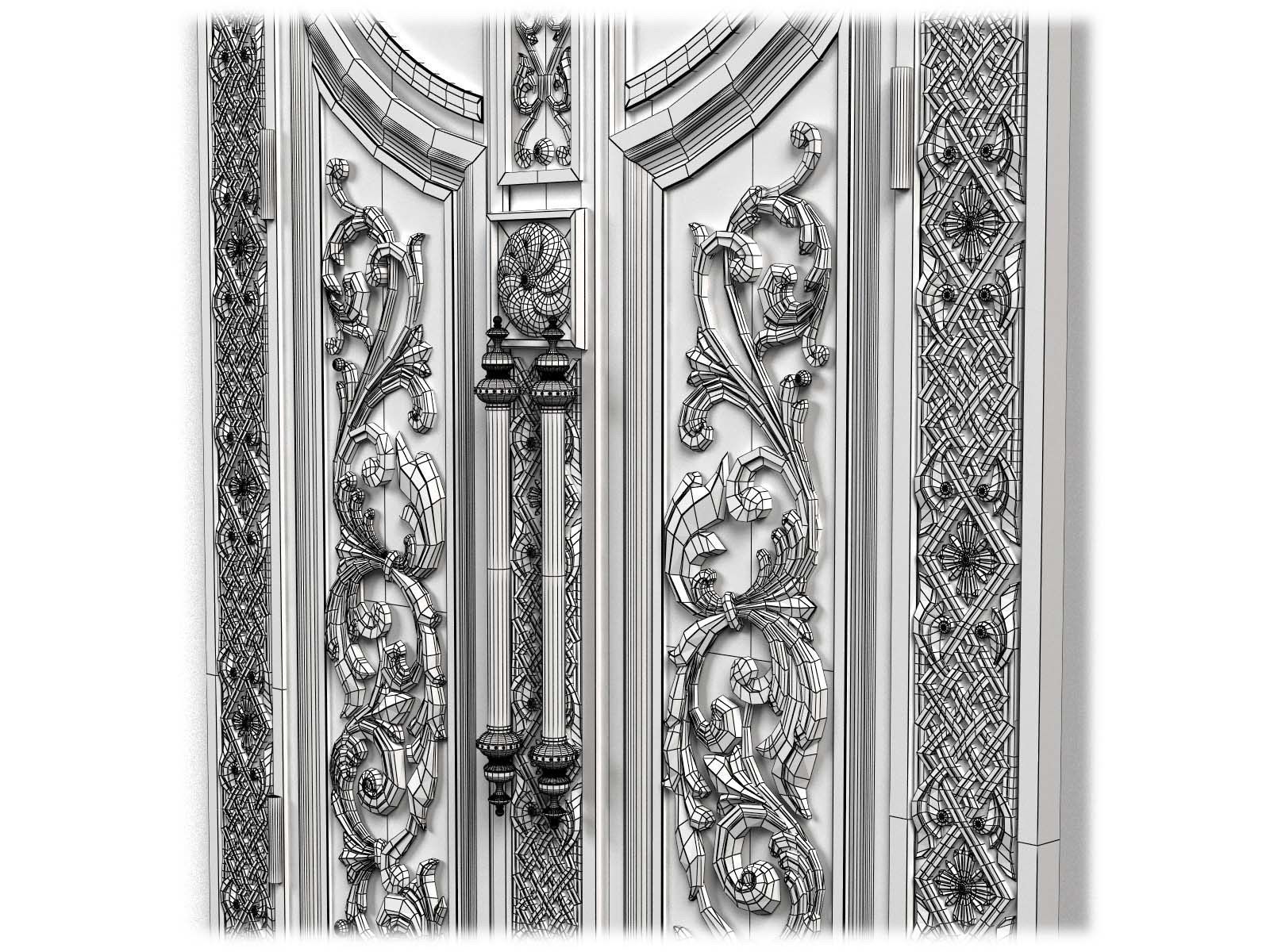 Door0021 ornate door with cross 3D model_11