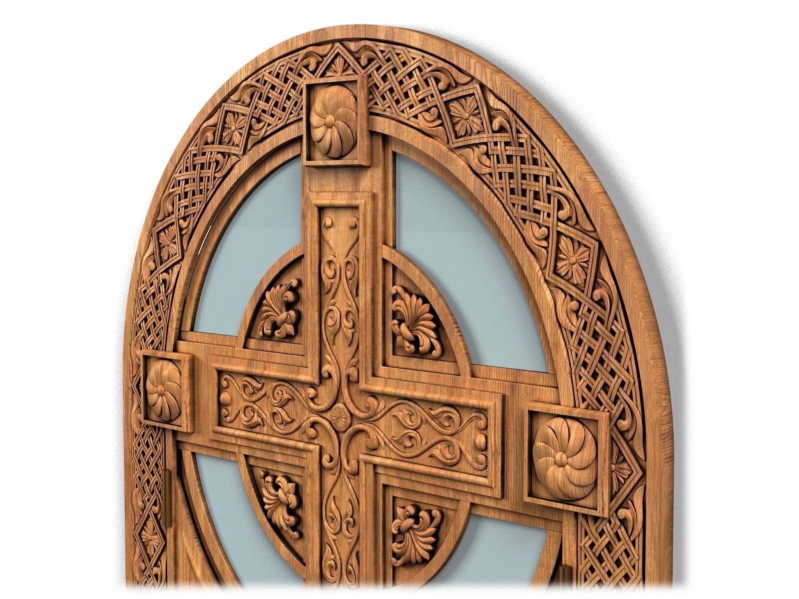 Door0021 ornate door with cross 3D model_7
