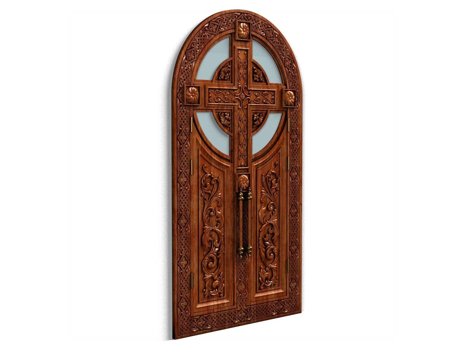 Door0021 ornate door with cross 3D model_3